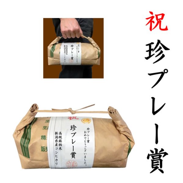 画像1: 【ゴルフコンペ賞品・景品】 「珍プレー賞」 高級銘柄米 新潟県産コシヒカリ 2kg ハンディタイプ (1)